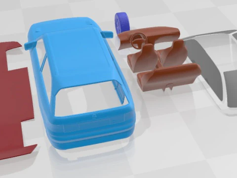 Opel Astra F GSi 1991 Printable Car 3D Print Model