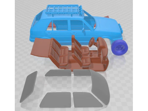 Volkswagen Golf Mk2 1983 4x4 Off Road Printable Car 3D Print Model