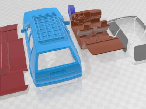 Volkswagen Golf Mk2 1983 4x4 Off Road Printable Car 3D Print Model