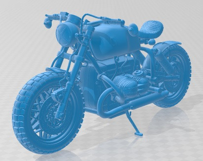 R100 Dellmann Bobber Printable Motorbike 3D Print Model .c4d .max .obj .3ds .fbx .stl .blend