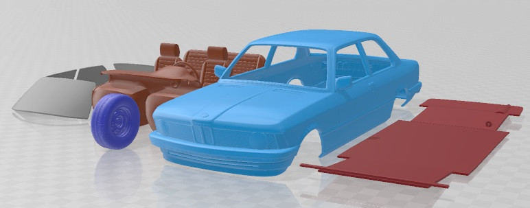Serie 3 E21 Coupe 1975 Printable Car 3D Принт Модель .c4d .max .obj .3ds .fbx .stl .blend 
