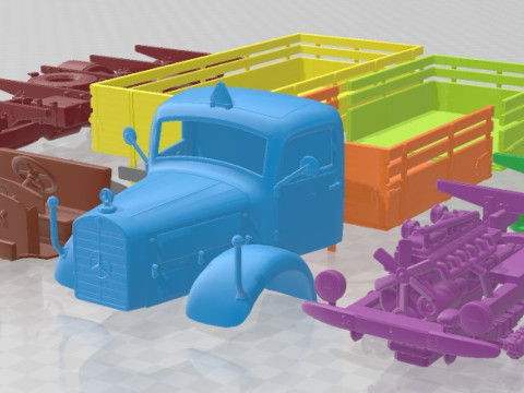 Mercedes Benz L4500A Printable Truck 3D Print Model