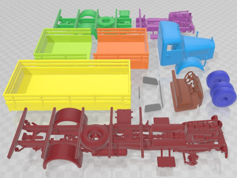 Mercedes Benz L4500A Printable Truck 3D Print Model