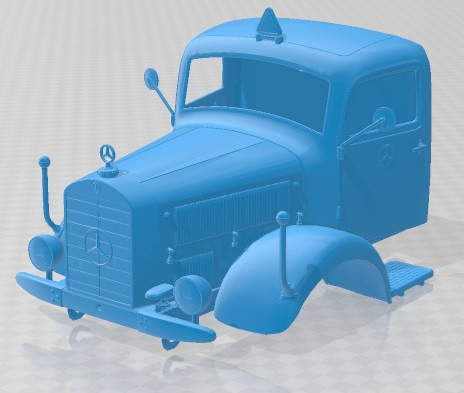 Mercedes Benz L4500A Printable Body Cabin Truck Modelo de impresión 3D .c4d .max .obj .3ds .fbx .stl .blend 