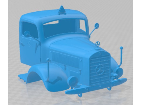 Mercedes Benz L4500A Printable Body Cabin Truck Modelo de impresión 3D