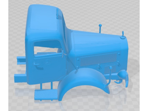 Mercedes Benz L4500A Printable Body Cabin Truck Modelo de impresión 3D