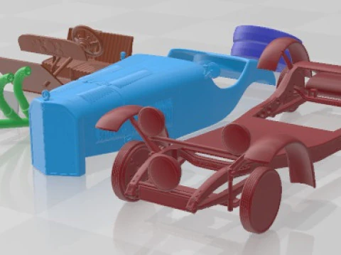 Mercedes Benz SSKL 1913 Printable Car 3D Print Model