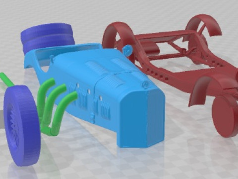Mercedes Benz SSKL 1913 Printable Car 3D 프린트 모델