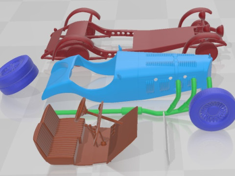 Mercedes Benz SSKL 1913 Printable Car 3D 프린트 모델