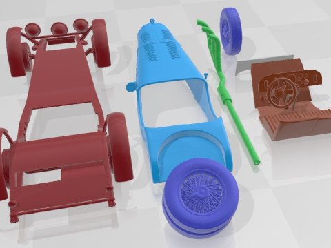 Mercedes Benz SSKL 1913 Printable Car 3D 프린트 모델