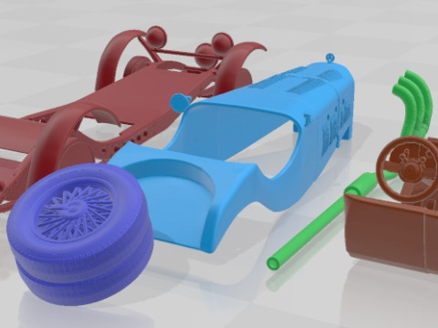 Mercedes Benz SSKL 1913 Printable Car 3D 프린트 모델