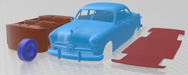 Custom Club Coupe 1949 Printable Car 3D 프린트 모델 .c4d .max .obj .3ds .fbx .stl .blend