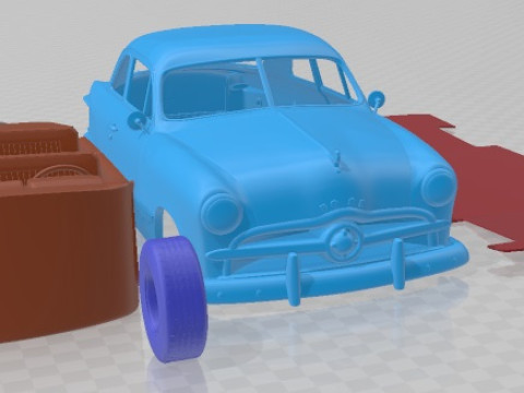 Custom Club Coupe 1949 Printable Car 3D 프린트 모델