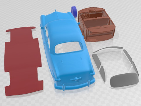 Custom Club Coupe 1949 Printable Car 3D 프린트 모델
