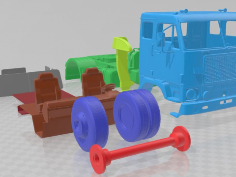 Volvo F88 Tractor Truck 1968 Printable 3D Принт Модель