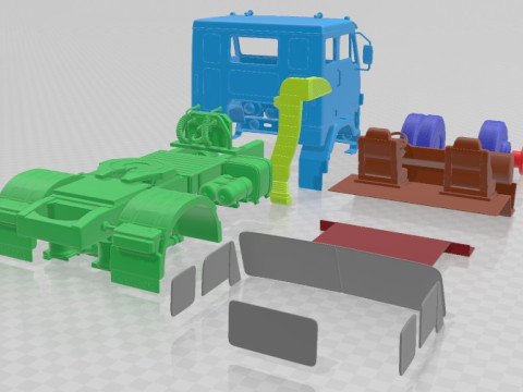 Volvo F88 Tractor Truck 1968 Printable 3D Принт Модель