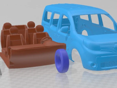 Carro para imprimir Renault Kangoo Combi L3 2019 Modelo de Impressão 3D