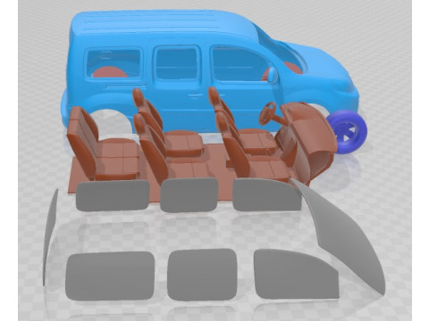 Renault Kangoo Combi L3 2019 Printable Car Modelo de Impressão 3D