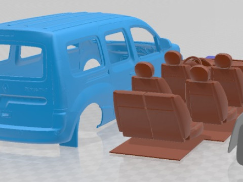 Renault Kangoo Combi L3 2019 Printable Car Modelo de Impressão 3D