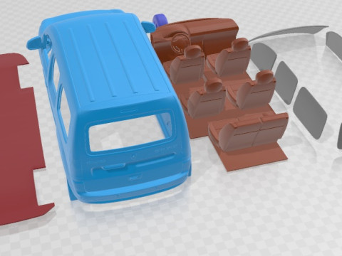 Renault Kangoo Combi L3 2019 Printable Car Modelo de Impressão 3D