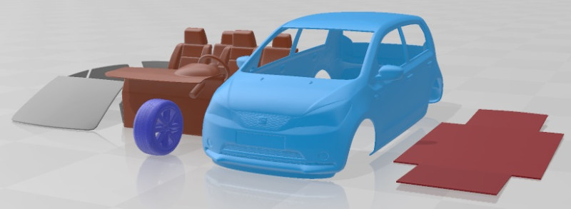 Seat Mii Electric 2020 Printable Car 3D 프린트 모델 .c4d .max .obj .3ds .fbx .stl .blend 