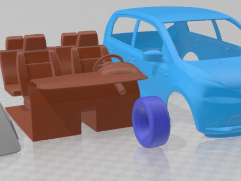 Seat Mii Electric 2020 Printable Car 3D 프린트 모델
