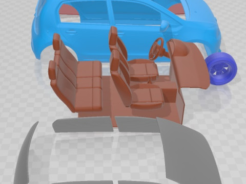 Seat Mii Electric 2020 Printable Car 3D 프린트 모델