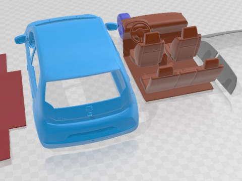 Seat Mii Electric 2020 Printable Car 3D 프린트 모델