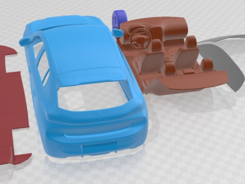 Peugeot E 208 2020 Printable Car Modèles 3D en vedette