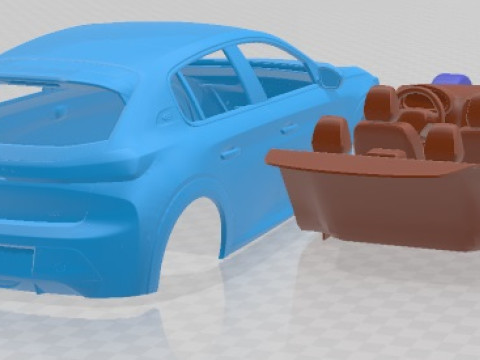 Peugeot E 208 2020 Printable Car Modèles 3D en vedette