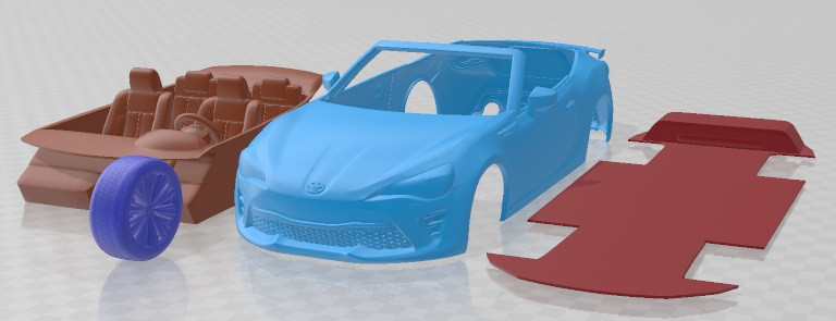 Toyota GT 86 Cabrio 2020 Printable Car 3D 프린트 모델 .c4d .max .obj .3ds .fbx .stl .blend 