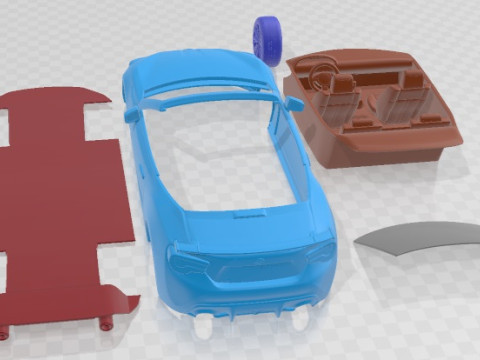 Toyota GT 86 Cabrio 2020 Printable Car 3D 프린트 모델