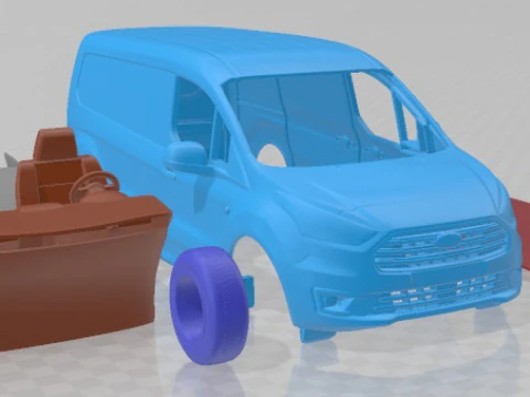 Transit Connect LWB 2020 Printable Van 3D Print Model