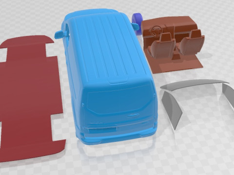 Transit Connect LWB 2020 Printable Van 3D 프린트 모델