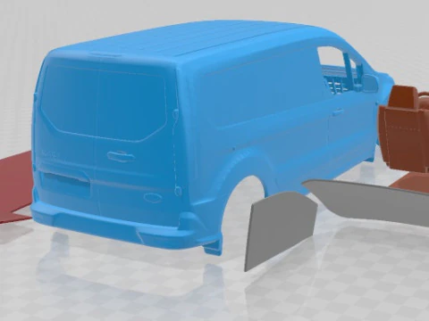Transit Connect LWB 2020 Printable Van 3D Print Model