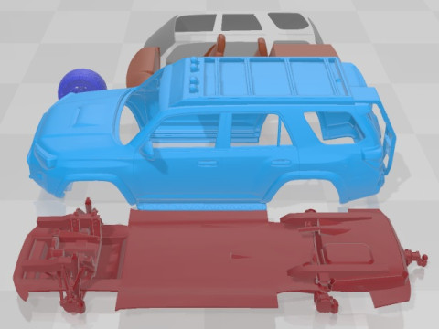 Toyota 4Runner 2018 TRD Pro 4x4 Printable Car 3D Print Model