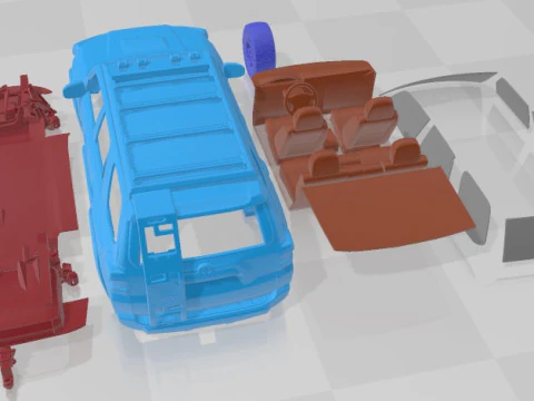 Toyota 4Runner 2018 TRD Pro 4x4 Printable Car 3D Print Model