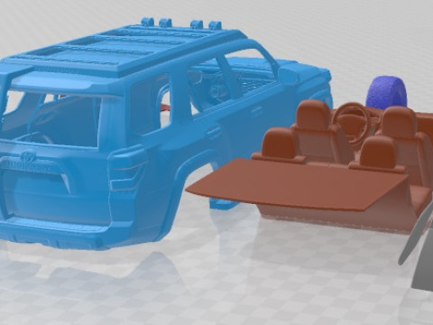 Toyota 4Runner 2018 TRD Pro 4x4 Printable Car 3D Print Model