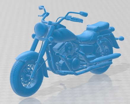 Kawasaki VN 1500 Printable Motorbike 3D Print Model .c4d .max .obj .3ds .fbx .stl .blend