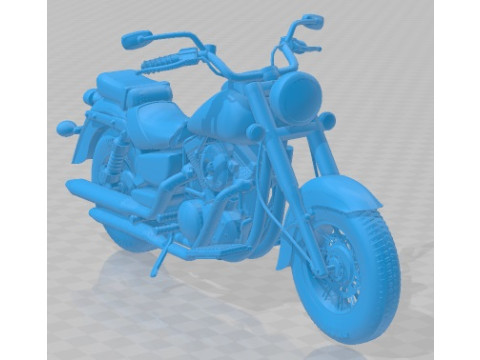Kawasaki VN 1500 Printable Motorbike Modelo de impresión 3D