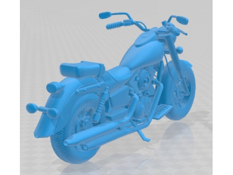 Kawasaki VN 1500 Printable Motorbike Modelo de impresión 3D