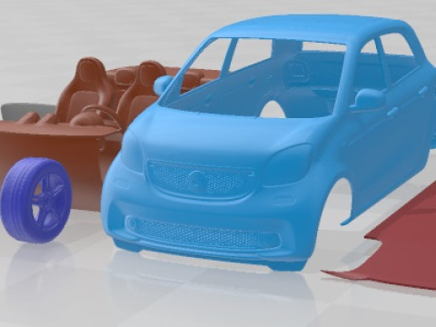 Smart ForFour 2015 Printable Car 3D Print Model