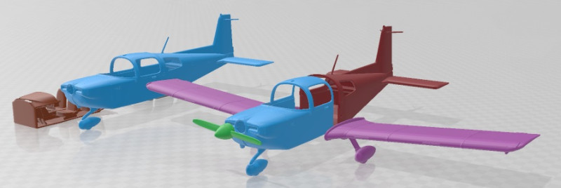 Grumman Cheetah Air Force Printable Airplane Modelo de Impressão 3D .c4d .max .obj .3ds .fbx .stl .blend 