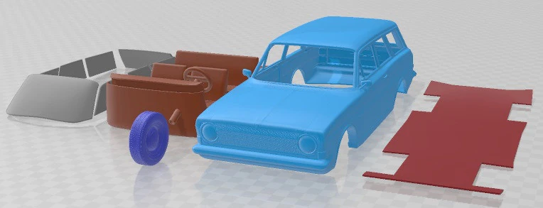 Taunus P6 12M Station Wagon 1967 Printable Car 3D Print Model .c4d .max .obj .3ds .fbx .stl .blend 