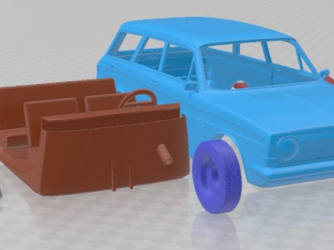 Taunus P6 12M Station Wagon 1967 Printable Car Modelo de impresión 3D