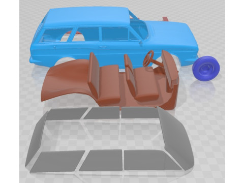 Taunus P6 12M Station Wagon 1967 Printable Car Modelo de impresión 3D