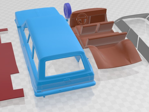 Taunus P6 12M Station Wagon 1967 Printable Car Modelo de impresión 3D
