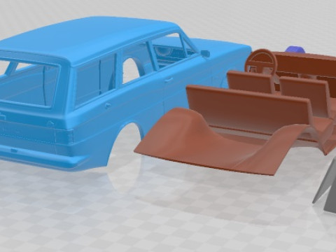 Taunus P6 12M Station Wagon 1967 Printable Car Modelo de impresión 3D
