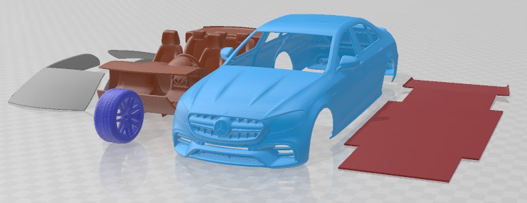 Mercedes Benz E63 AMG 2017 Printable Car Modèles 3D en vedette .c4d .max .obj .3ds .fbx .stl .blend 