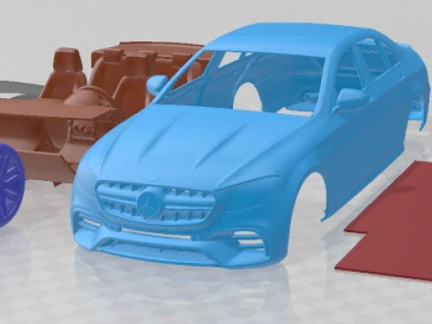 Mercedes Benz E63 AMG 2017 Printable Car 3D Print Model
